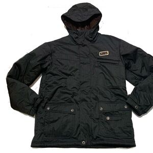 L / Sims Men's Black Hooded winter jacket